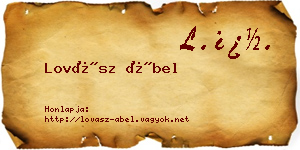 Lovász Ábel névjegykártya